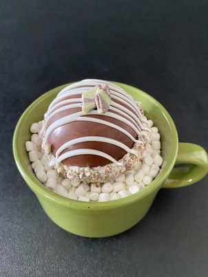 Mint Chocolate Chip Hot Chocolate Bomb